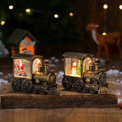 LED Night Light Vintage Train Christmas Battery Powered Indoor Outdoor