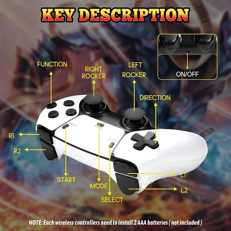 4K TV Game Stick M15 Video Game Console Built-in 30000+/40000 Games