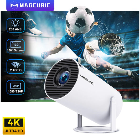 Magcubic HY300Pro Android 11 Projector – 4K Supported, 720P Native, 260 ANSI Lumens, Dual WiFi