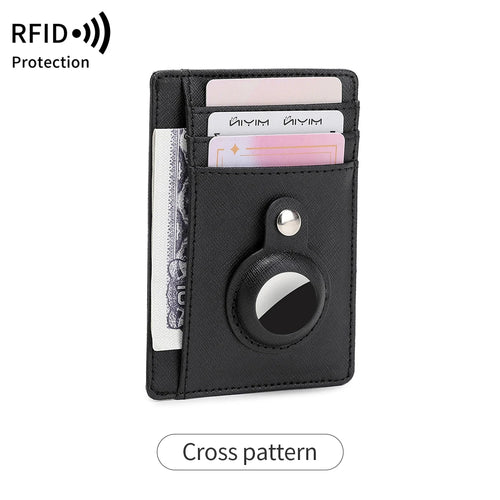 Ultrathin RFID Blocking Credit Card Wallet Can hold Airtag wallet