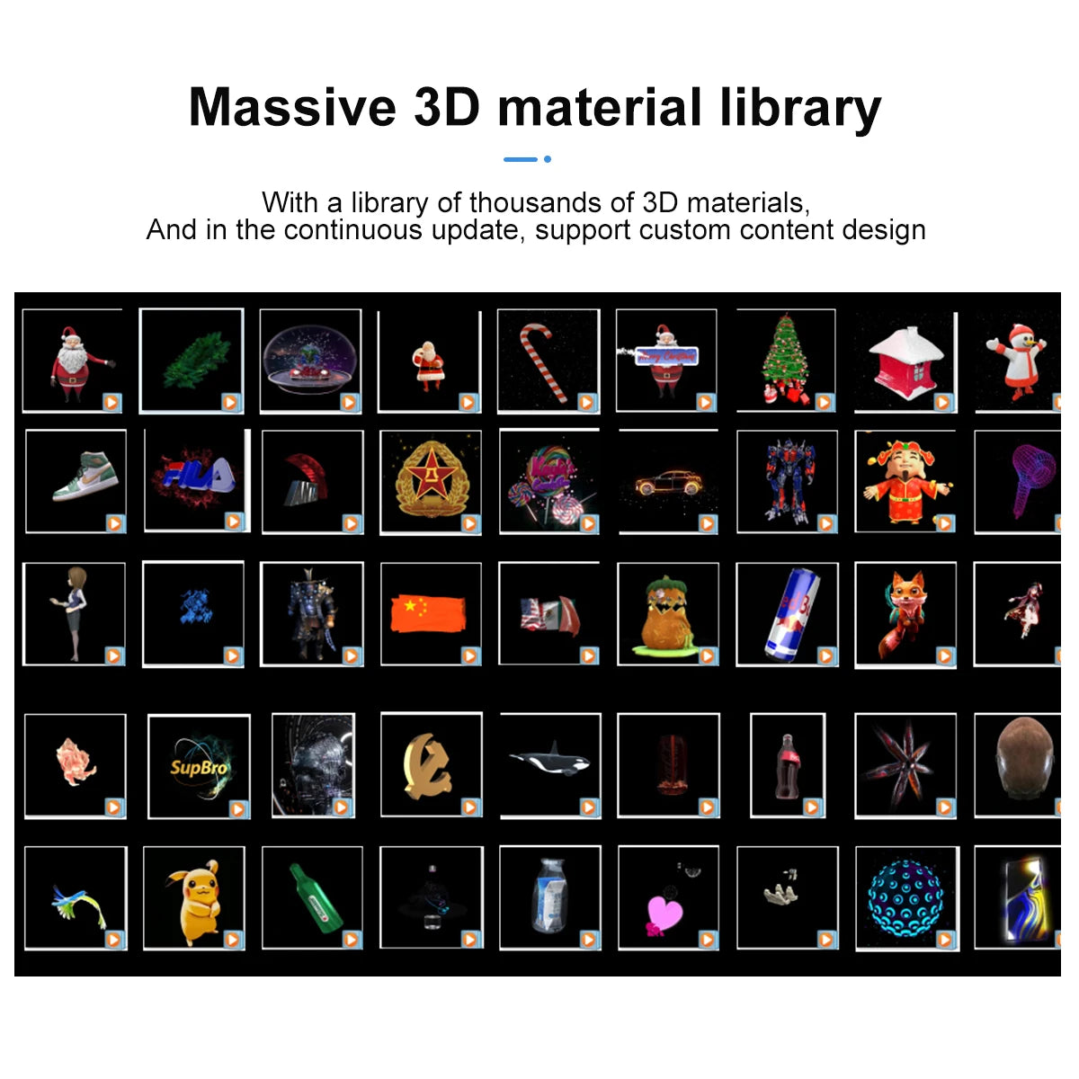 3D Hologram Fan Mini 3D Holographic Projector Advertising Display