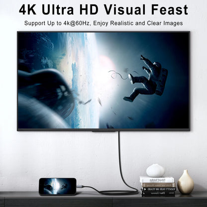 USB C to HDMI 4K Cable 60Hz or 30Hz Smartphone Type C to HDMI-Compatible HDTV