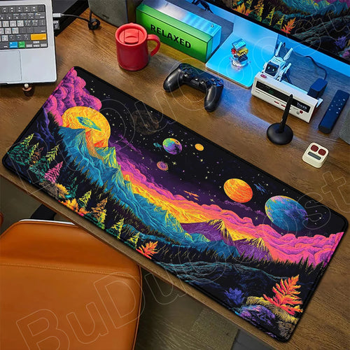 HD Print Starry Night MousePad Non-Slip Rubber Large Laptop Computer