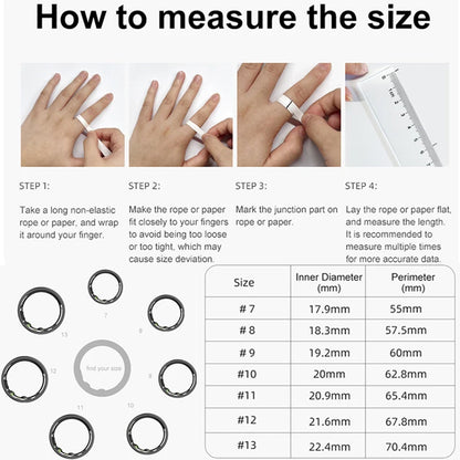 Smart Ring Military Grade Titanium Steel Shell Health Monitoring IP68