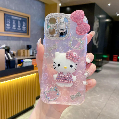 Phone Case For iPhone 17 16 15 14 13 12 Pro Max 3D Stereoscopic Cute