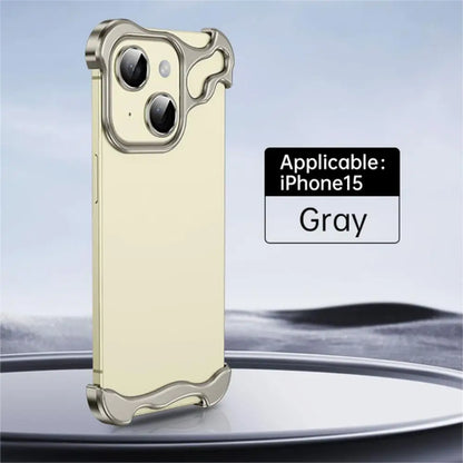 Luxury Alien Titanium Alloy Bumper Phone Case For iPhone 15 13 12 14