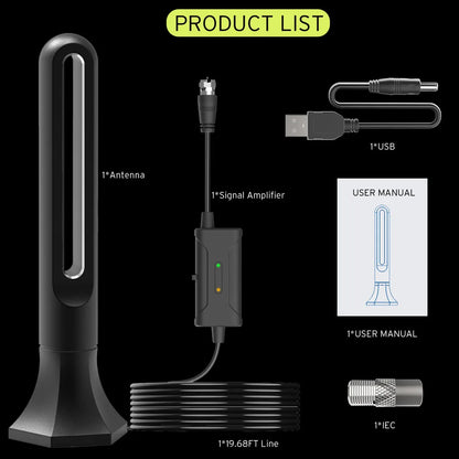 Indoor TV Antenna with Advanced Amplifier Technology 150 Mile Range