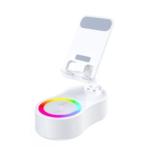 New Cell Phone Holder Stand With LDE Light Bluetooth Speaker