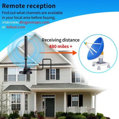 4K/1080P High-Definition Digital Tv Antenna Magnetic Base 4