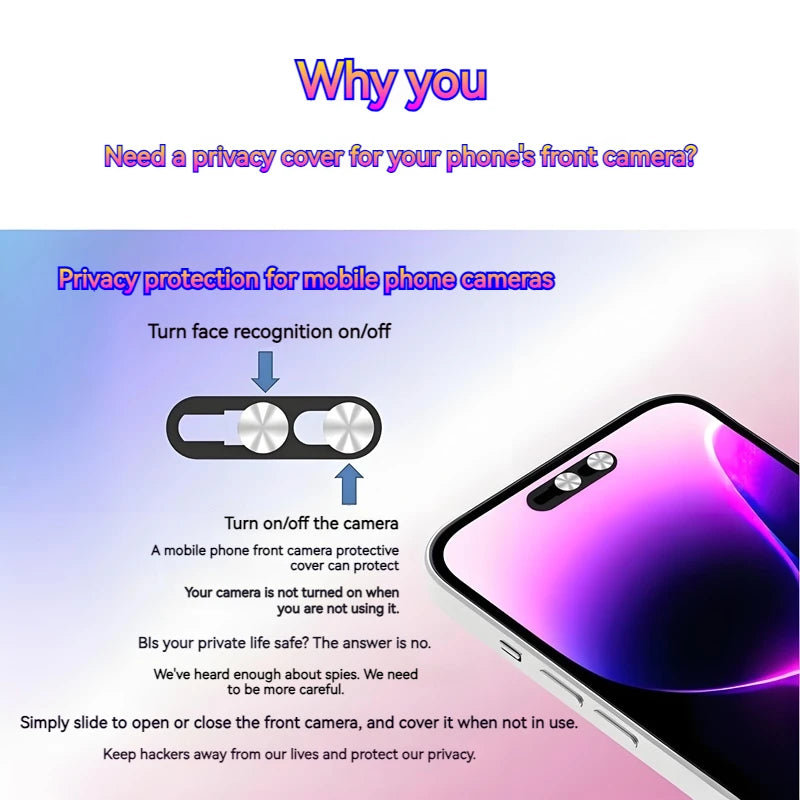 New Anti-Peeping Lens Cover Camera Privacy Protector with Dual - Slide