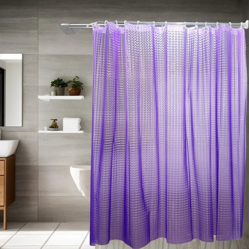 Bathroom Shower Curtain Waterproof Bathtub Bathing Curtains Easy Clean