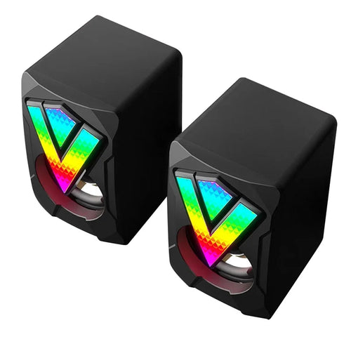 Mini Computer Speakers 7.1 Surround Sound RGB Gaming Speakers Computer