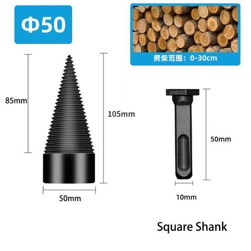 Heavy-Duty Firewood Log Splitter Bit Set
