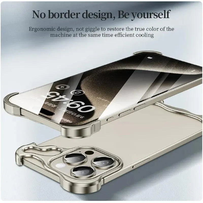 Luxury Alien Titanium Alloy Bumper Phone Case For iPhone 15 13 12 14
