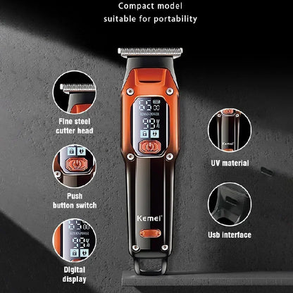Kemei KM-658 Hair Clipper Cord or Cordless Use Hair Trimmer Barber