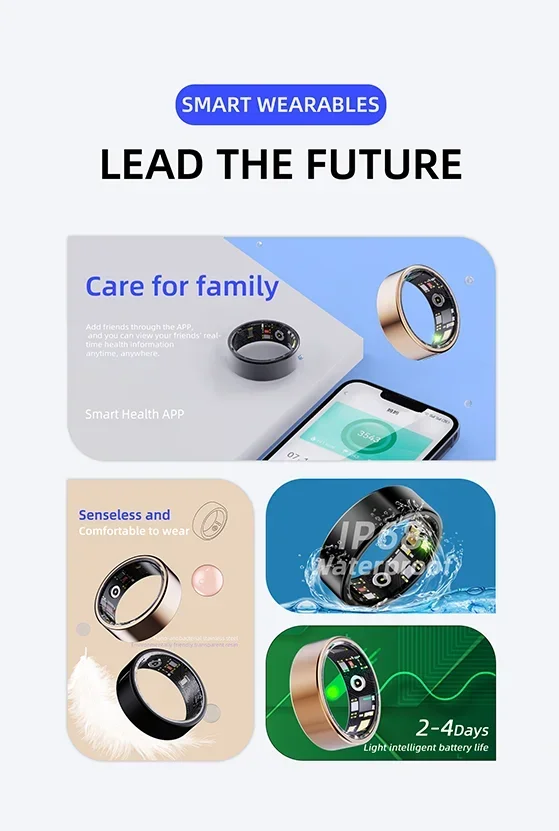 Zordai New R11M For Men SmartRing Heart Rate Health Sleep Monitoring