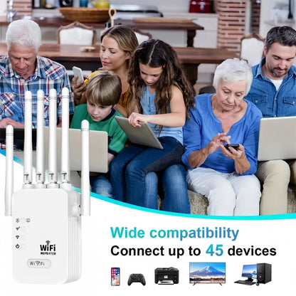 1200Mbps Wireless WiFi Repeater Wifi Signal Booster Dual-Band 2.4G 5G