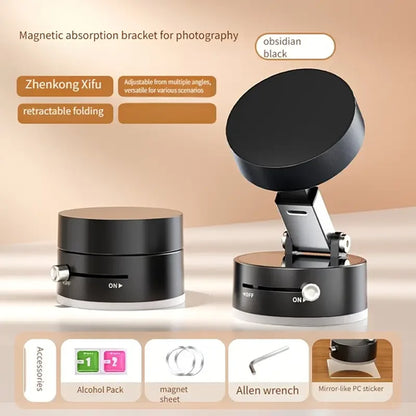Adjustable Vacuum Suction Cup Magnetic Phone Holder Lazy