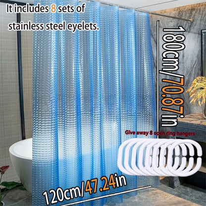 Bathroom Shower Curtain Waterproof Bathtub Bathing Curtains Easy Clean