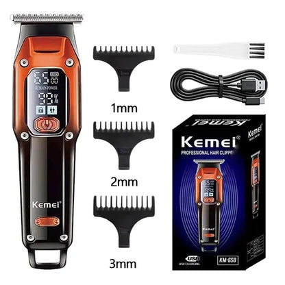 Kemei KM-658 Hair Clipper Cord or Cordless Use Hair Trimmer Barber