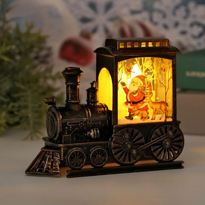 LED Night Light Vintage Train Christmas Battery Powered Indoor Outdoor