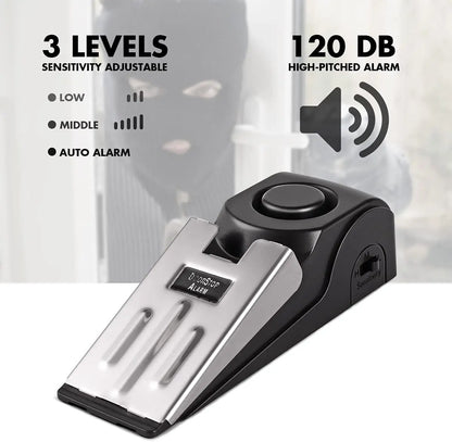 1 or 2Pcs Portable 120DB Wireless Door Stop Alarm Home Security System