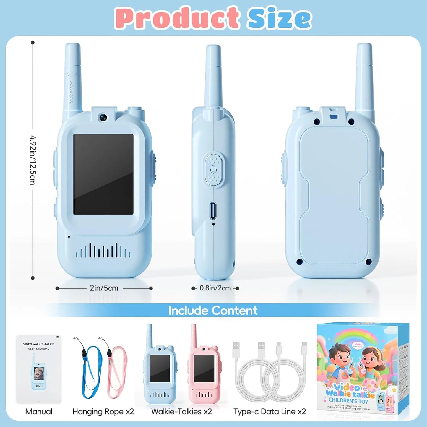 The Newest Children Video Intercom,2inch IPS Video Intercom,150-300m