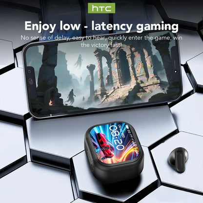 HTC NE20 Bluetooth V6.0 Earphones AI Translator Earbuds OWS LCD Touch