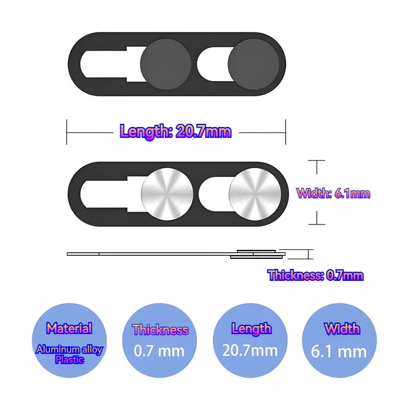New Anti-Peeping Lens Cover Camera Privacy Protector with Dual - Slide