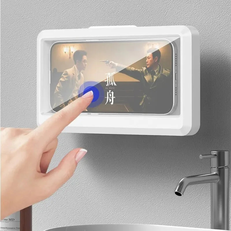 Bathroom Kitchen Waterproof Anti-fog Cell Phone Case Rotatable Touch