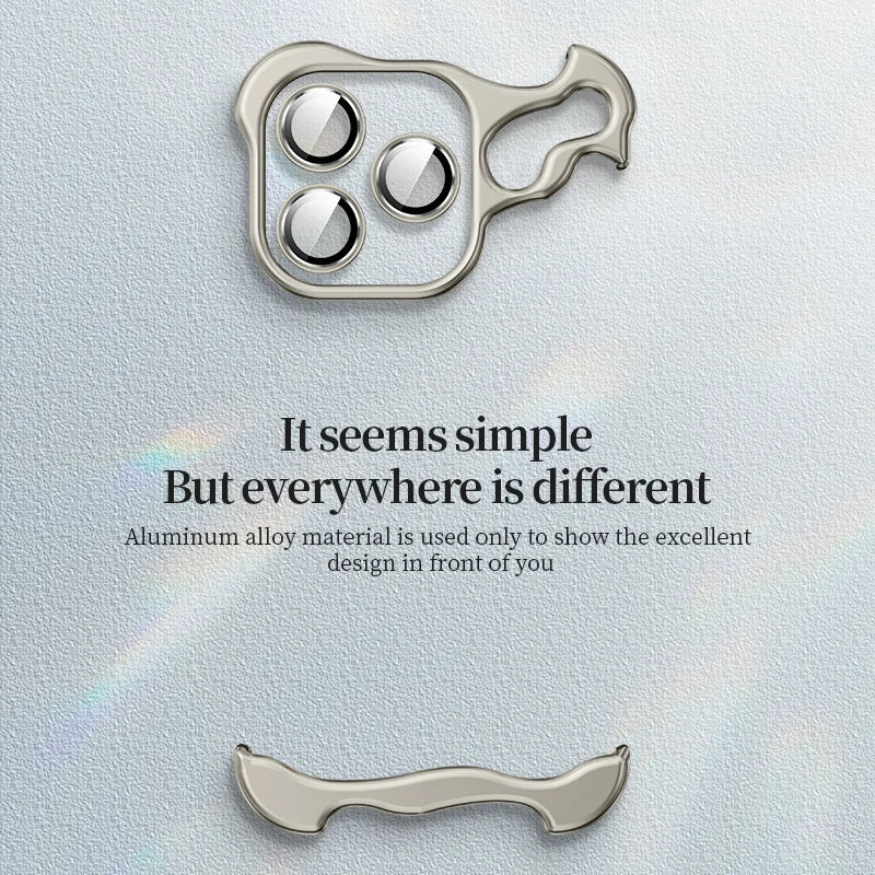 Luxury Alien Titanium Alloy Bumper Phone Case For iPhone 15 13 12 14