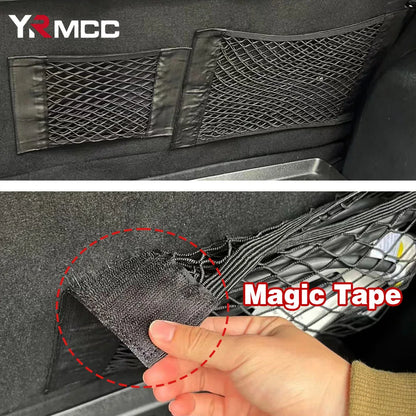 Car Back Rear Trunk Bag Organizer Mesh Net Auto Seat Back Storage Bag