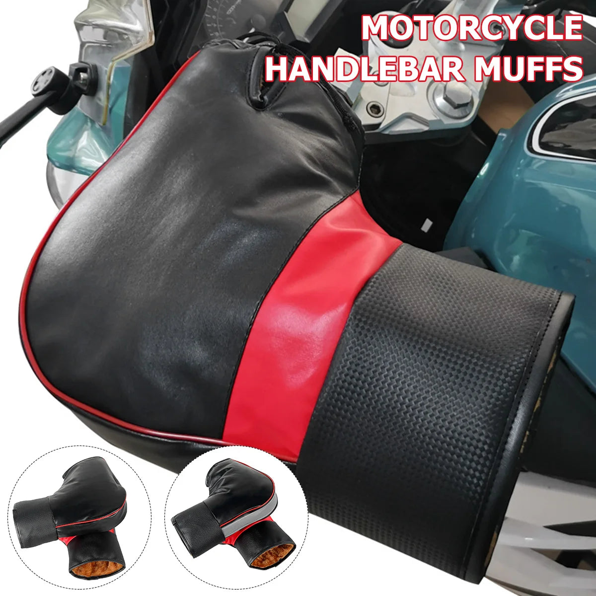 1Pair Motorcycle Handlebar Muffs Protective Motorcycle Scooter Thick