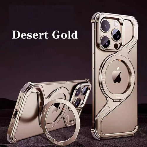 Metal Z Shape Magnetic MagSafe Stand Phone Case For iPhone 13 14 15 16