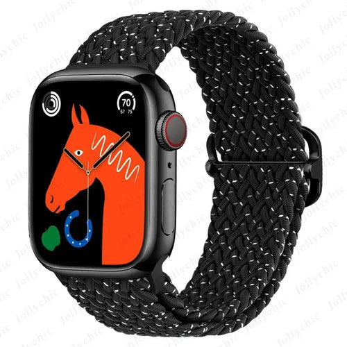 Strap for Apple Watch band 46mm 45mm 49mm 42mm 40mm 41mm 44mm Elastic