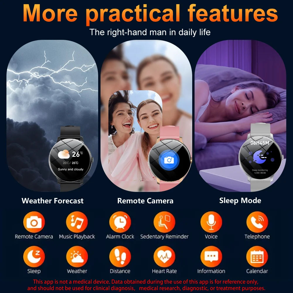 LAXASFIT 2025 New Smart Watch Bluetooth Talk 1.52-inch Touch Screen