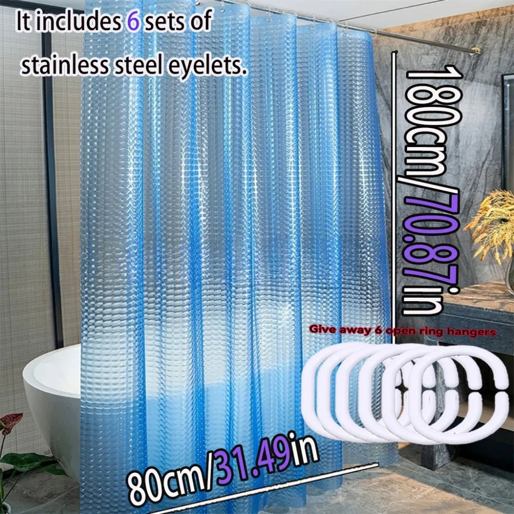 Bathroom Shower Curtain Waterproof Bathtub Bathing Curtains Easy Clean