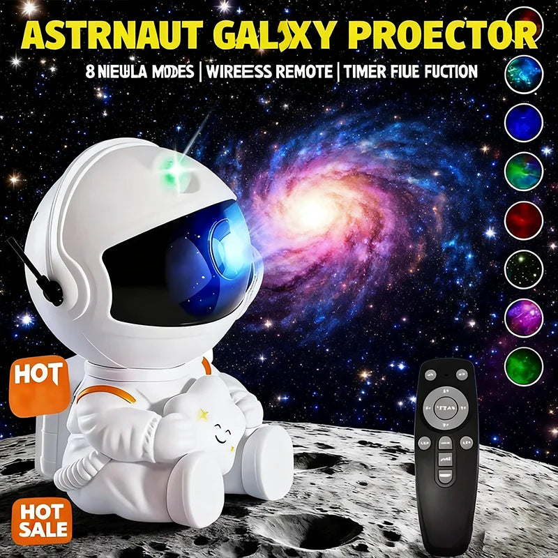 Creative Astronaut Star Projection Night Light 2025 New Colorful Star