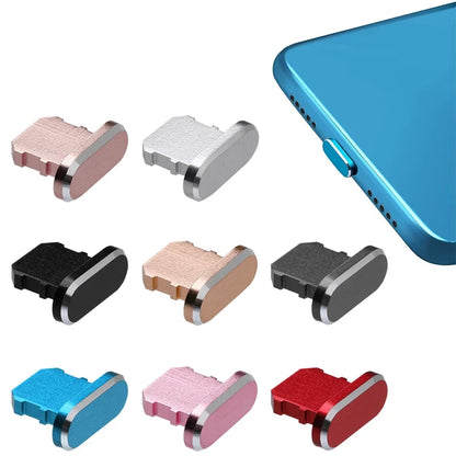 2-10PCS Aluminum Alloy Anti Dust Plug for IPhone 14 13 12 11 Pro Max 8