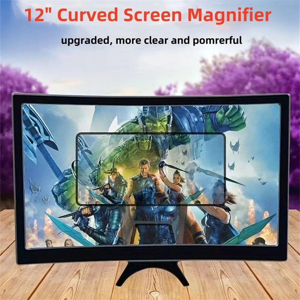 Mobile Phone Screen Magnifier 3D HD Magnifier 12 Inch Large Screen