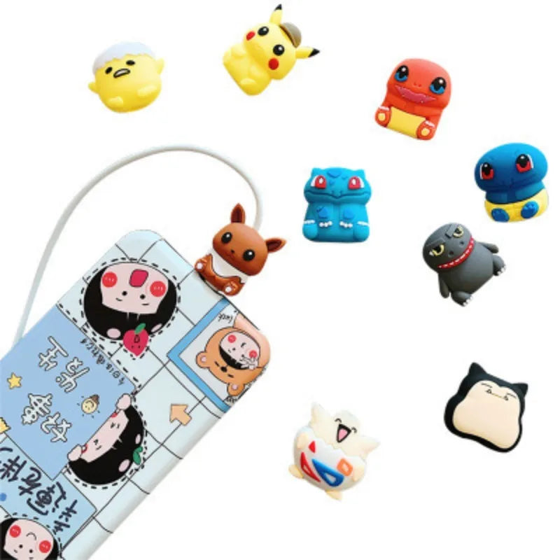 Anime Pokemon Pikachu Doll Data Cable Protective Cover Protective