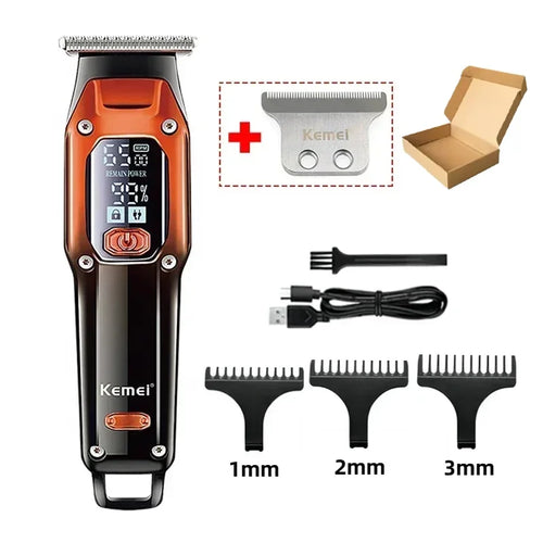 Kemei KM-658 Hair Clipper Cord or Cordless Use Hair Trimmer Barber