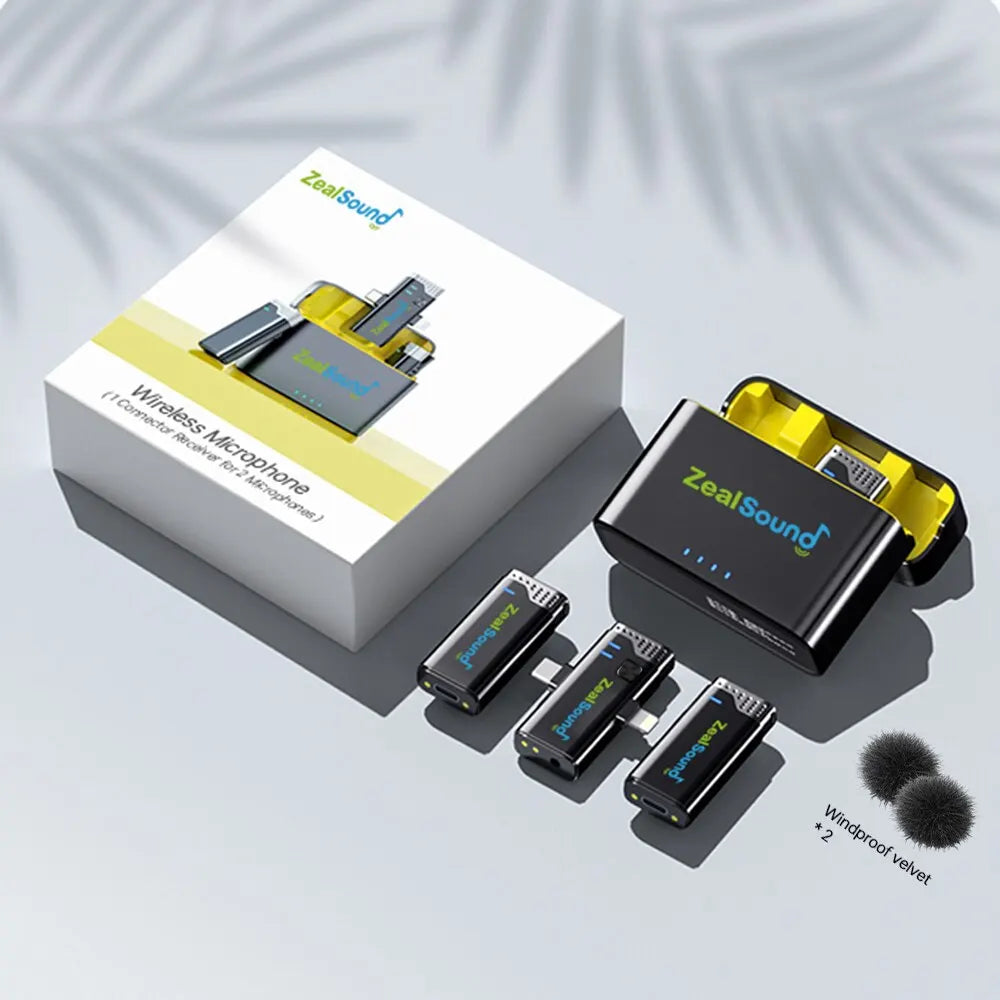 Zealsound Wireless Lavalier Microphone for iPhone iPad Android with