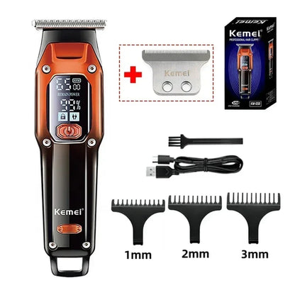 Kemei KM-658 Hair Clipper Cord or Cordless Use Hair Trimmer Barber