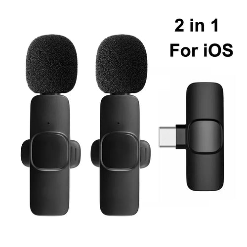 2.4G Wireless Lavalier Microphone Noise Cancelling Audio Video