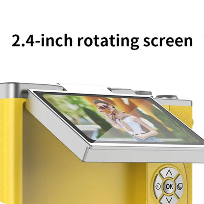 4K Digital Camera CCD 180° Flip Screen Selfie Camera 8X Digital Zoom