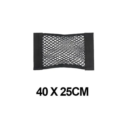 Car Back Rear Mesh Trunk Seat Elastic String Net Magic Sticker