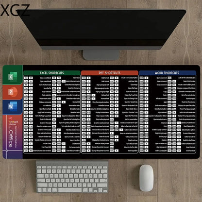 English Mouse Pad Large Excel Text Editor Cheat Sheet Shortcut