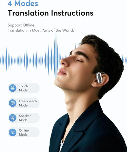 UYUXIO AI Language Translation Headphones with 144 Languages & Accents