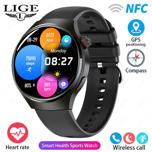 New Smart Watch Men 360*360 HD Screen GPS Tracker Custom Dial